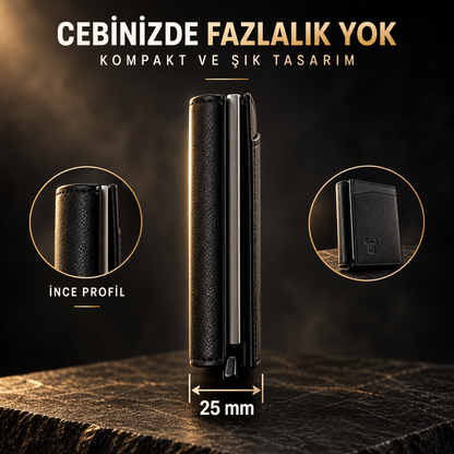 Dublin - Mekanizmalı Hakiki Deri Cüzdan