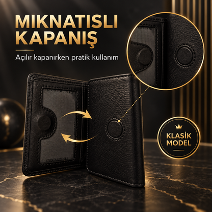 Stokholm - Hakiki Deri Mıknatıslı Cüzdan