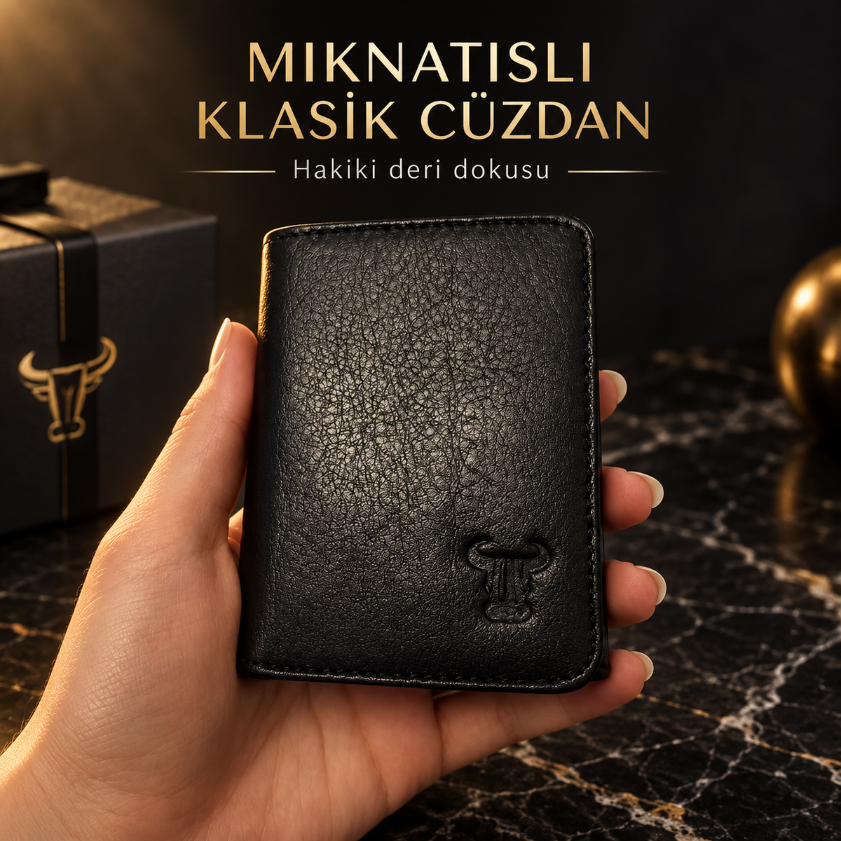 Stokholm - Hakiki Deri Mıknatıslı Cüzdan