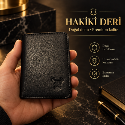 Stokholm - Hakiki Deri Mıknatıslı Cüzdan